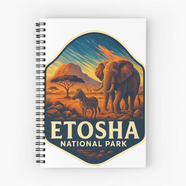 Item preview, Etosha National Park Namibia – Elephant and Zebra at Sunset designed and sold by Aryabek.
