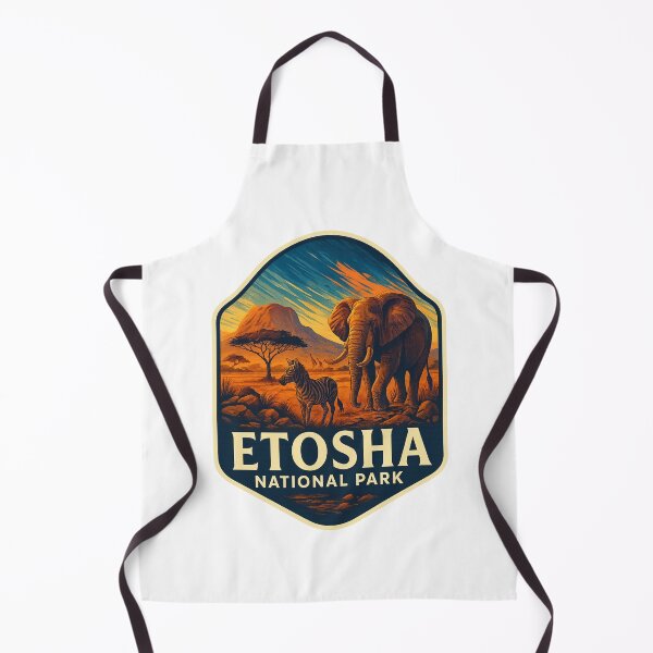 Item preview, Etosha National Park Namibia – Elephant and Zebra at Sunset designed and sold by Aryabek.