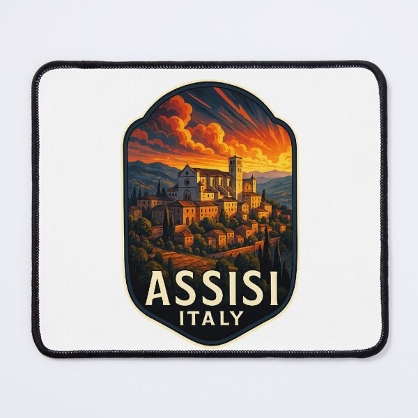 Item preview, Assisi Italy – Sunset View Over Basilica of Saint Francis designed and sold by Aryabek.
