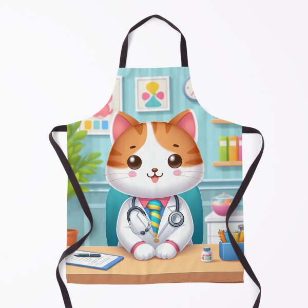 Item preview, Cute Doctor Cat Cartoon designed and sold by CuteThingsWorld.