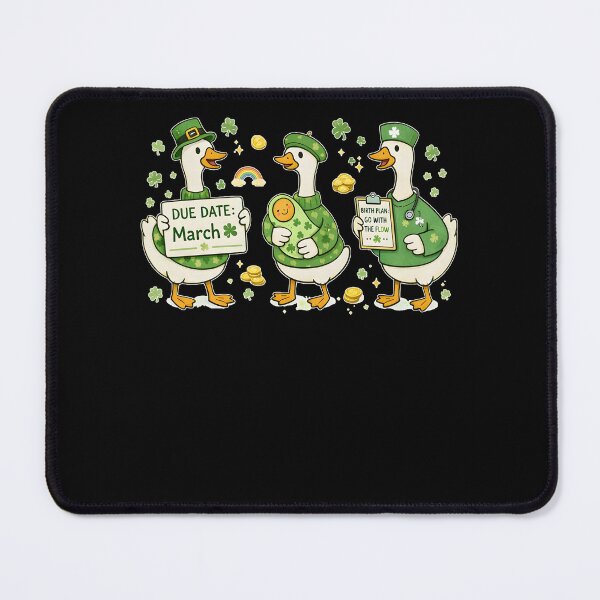 Item preview, Labor And Delivery St Patrick's Day Goose Lucky L&D Nurse Shamrock designed and sold by pansak.