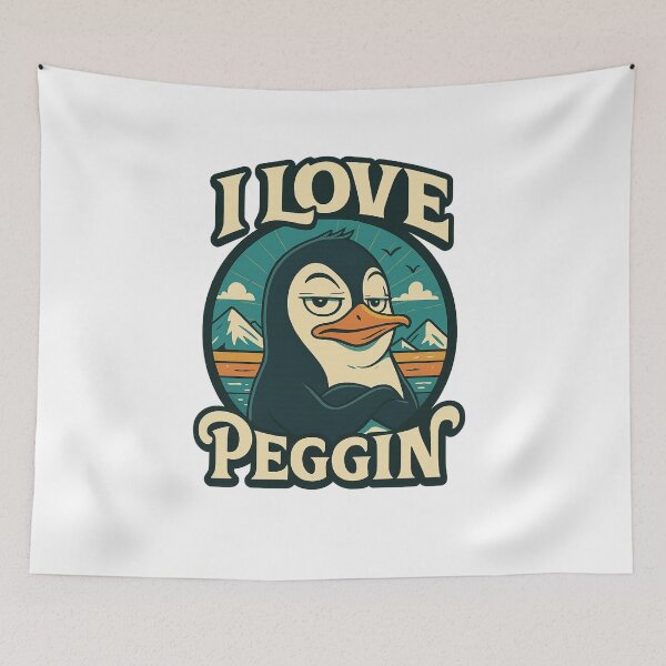 Item preview, Sassy Penguin – I Love Peggin Meme Humor Gag designed and sold by Aryabek.