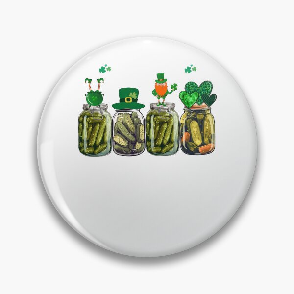 Item preview, St Patricks Day Canned Pickles Shamrock Canning Season Pickle Jar designed and sold by pansak.