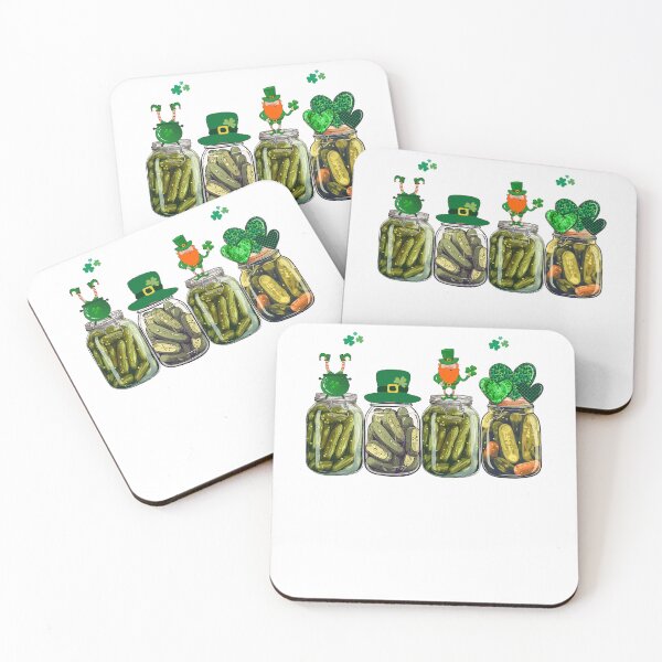 Item preview, St Patricks Day Canned Pickles Shamrock Canning Season Pickle Jar designed and sold by pansak.