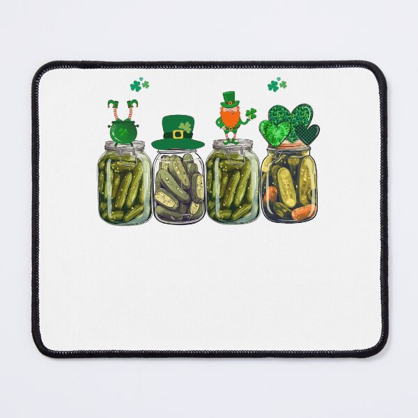 Item preview, St Patricks Day Canned Pickles Shamrock Canning Season Pickle Jar designed and sold by pansak.