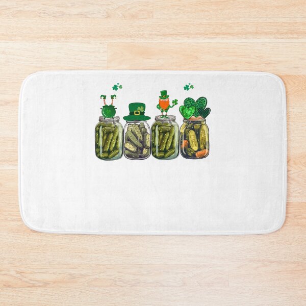Item preview, St Patricks Day Canned Pickles Shamrock Canning Season Pickle Jar designed and sold by pansak.
