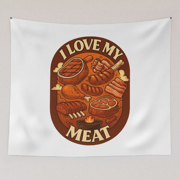 Item preview, I Love My Meat – Funny Carnivore Food designed and sold by Aryabek.