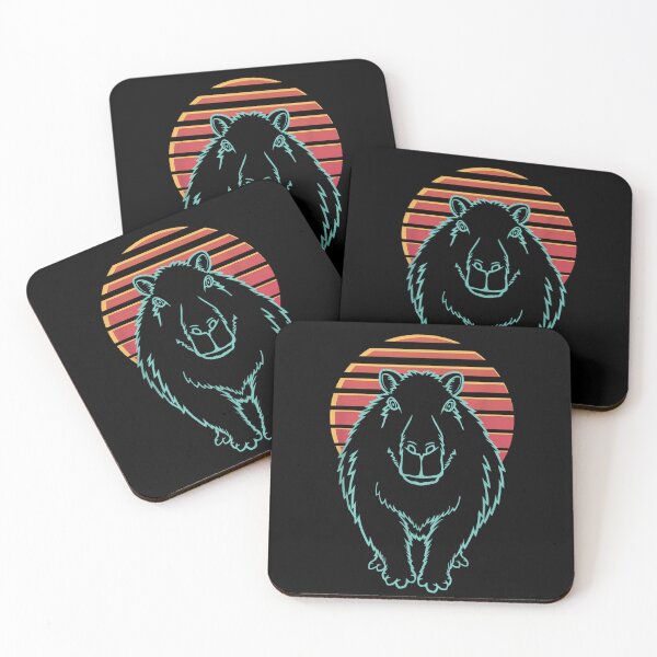 Item preview, Capybara Lover Animal Retro Synthwave 80s Art for Men Women Kids , Capybara Gift Lover  designed and sold by DZIRI NAJAT.