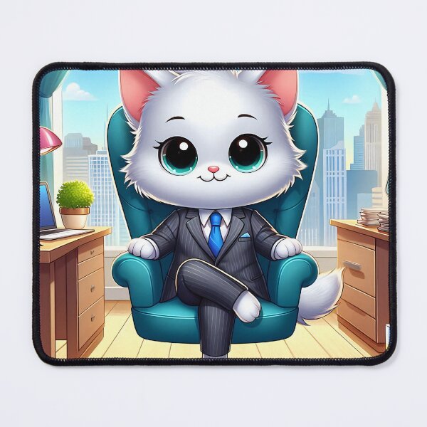 Item preview, Cute CEO Cat Cartoon designed and sold by CuteThingsWorld.