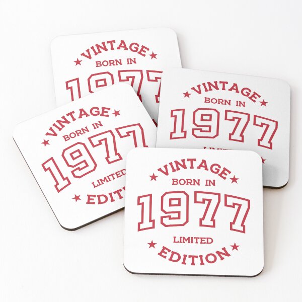Item preview, Born in 1977 - Retro Style Print Red designed and sold by Viktor Milana.