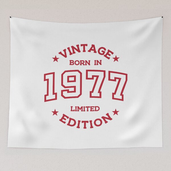 Item preview, Born in 1977 - Retro Style Print Red designed and sold by Viktor Milana.