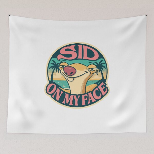 Item preview, Sid On My Face – Beach Sunset Cartoon Parody designed and sold by Aryabek.