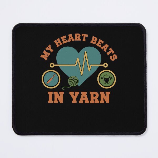 Item preview, Funny Crochet My Heart Beats In Yarn Crochet Lover designed and sold by LuminOrb.