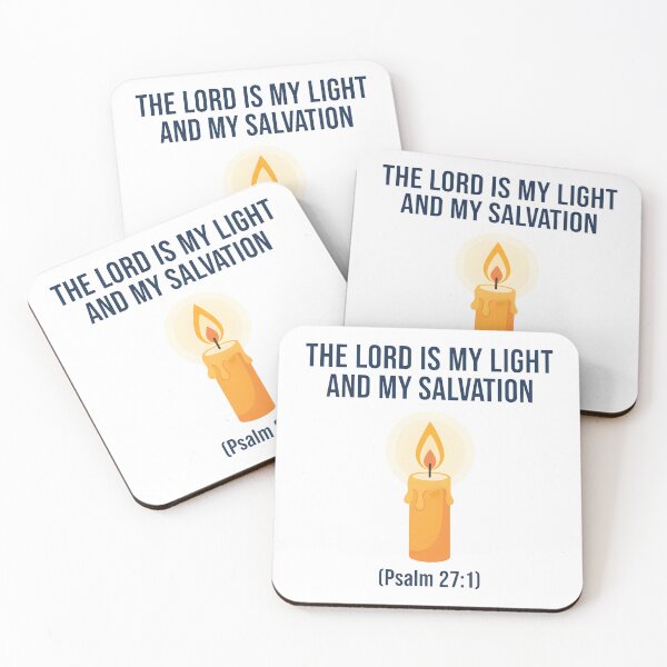 Item preview, Inspirational Psalm 27 1 Bible Verse Candle Art. designed and sold by loveandlightrb.