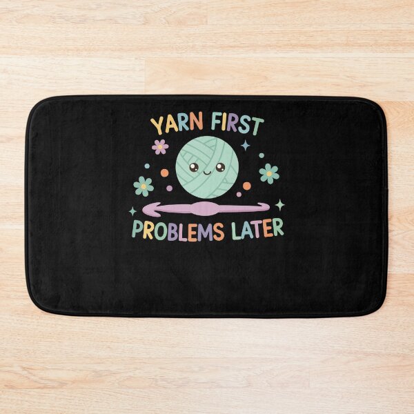 Item preview, Yarn First Problems Later Funny Crochet Yarn designed and sold by LuminOrb.