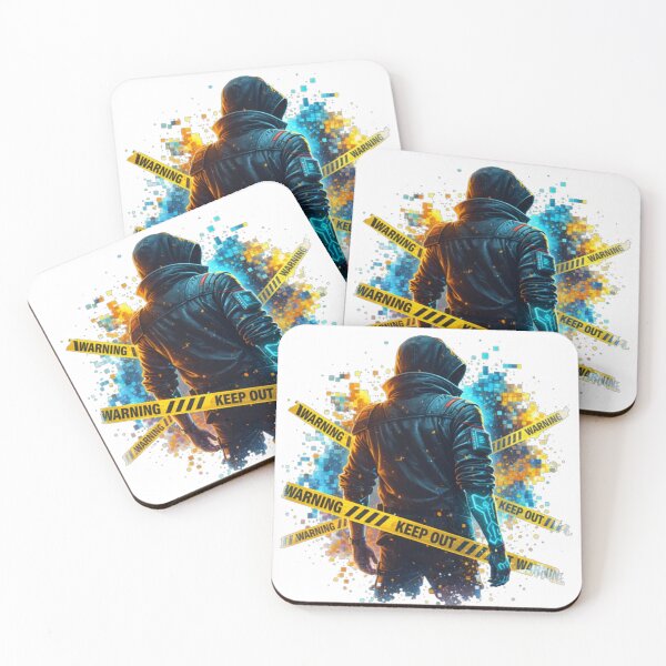Item preview, Hooded Hacker - Warning Tape - Keep Out designed and sold by the-dovlat.
