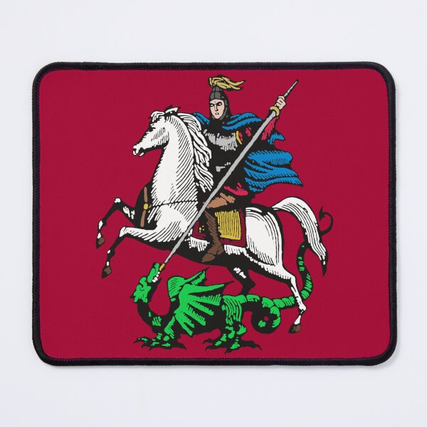 Item preview, Russian Muscovy Flag Symbol Colored | Knight St George Slays the Dragon Moscow Design designed and sold by Based History.