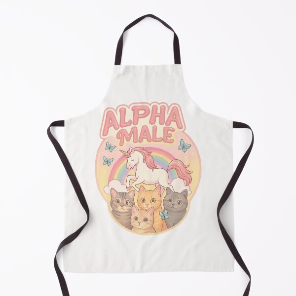 Item preview, Alpha Male Pastel Edition – Unicorn, Cats, and Butterflies Satire designed and sold by Places On Earth.