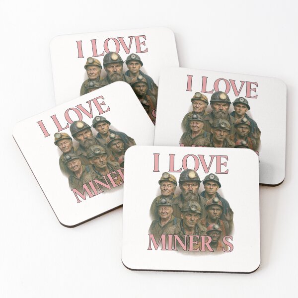Item preview, I Love Miners – Working Class Tribute with Visual Wordplay designed and sold by Places On Earth.