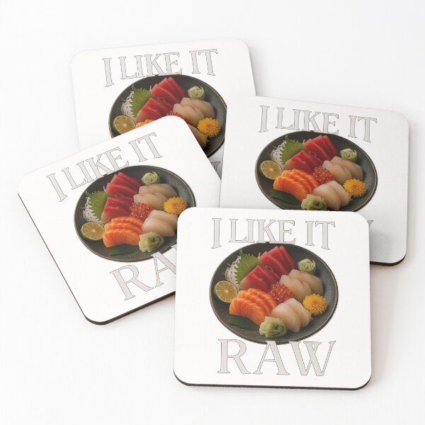 Item preview, I Like It Raw – Edgy Sashimi Plate with Food Humor designed and sold by Places On Earth.