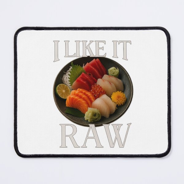Item preview, I Like It Raw – Edgy Sashimi Plate with Food Humor designed and sold by Places On Earth.