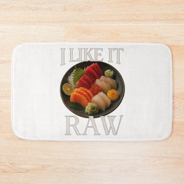 Item preview, I Like It Raw – Edgy Sashimi Plate with Food Humor designed and sold by Places On Earth.