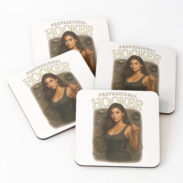 Item preview, Professional Hooker – Fishing Joke with Glamorous Twist designed and sold by Places On Earth.