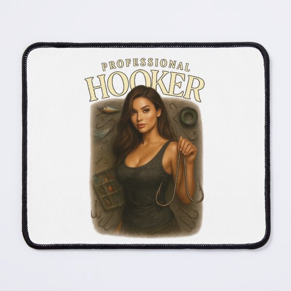 Item preview, Professional Hooker – Fishing Joke with Glamorous Twist designed and sold by Places On Earth.