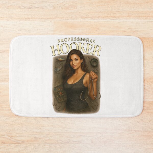 Item preview, Professional Hooker – Fishing Joke with Glamorous Twist designed and sold by Places On Earth.