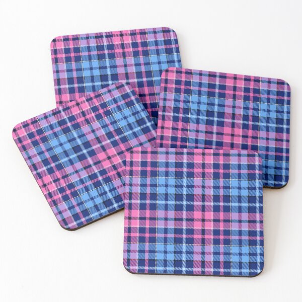 Item preview, Blue and Pink Tartan Plaid On Blue Background  designed and sold by PatternTitan.