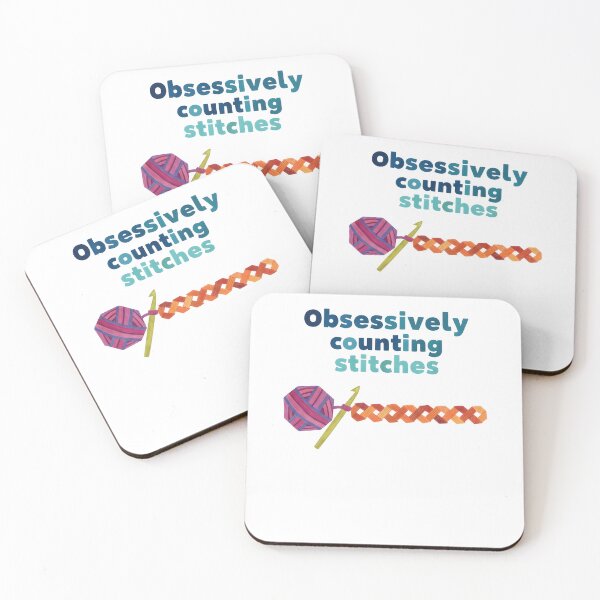 Item preview, Obsessively Counting Stitches Funny Crochet Lover designed and sold by LuminOrb.