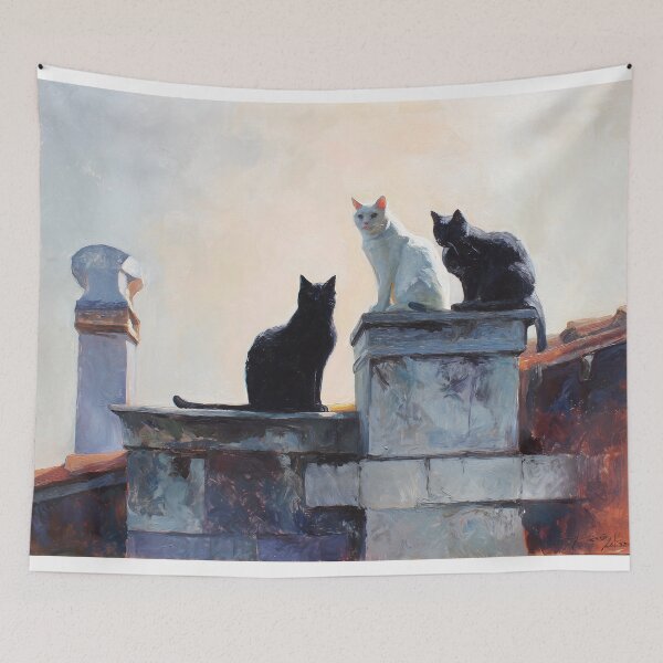 Item preview, Cats on a Rooftop in Venice designed and sold by lautir.