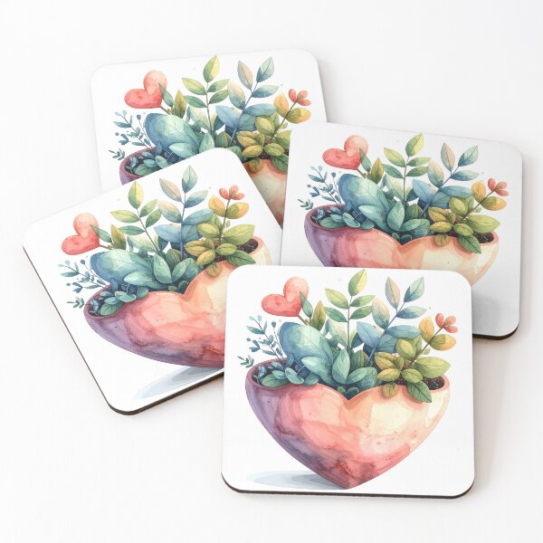 Item preview, Growing Love Heart – Soft Botanical Valentine Artwork designed and sold by Beamiverse.
