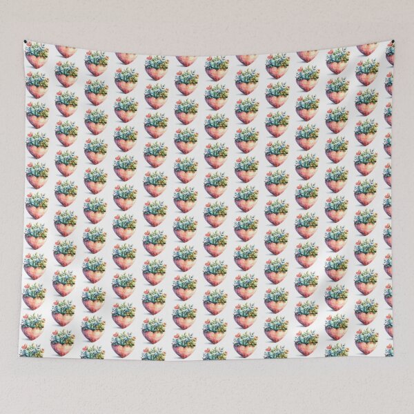 Item preview, Growing Love Heart – Soft Botanical Valentine Artwork designed and sold by Beamiverse.