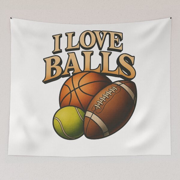Item preview, I Love Balls – Funny Male Gay Joke designed and sold by Places On Earth.