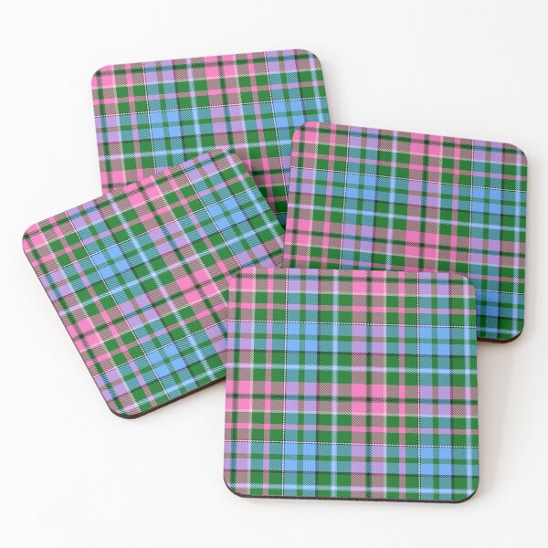 Item preview, Blue and Pink Tartan Plaid On Green Background  designed and sold by PatternTitan.