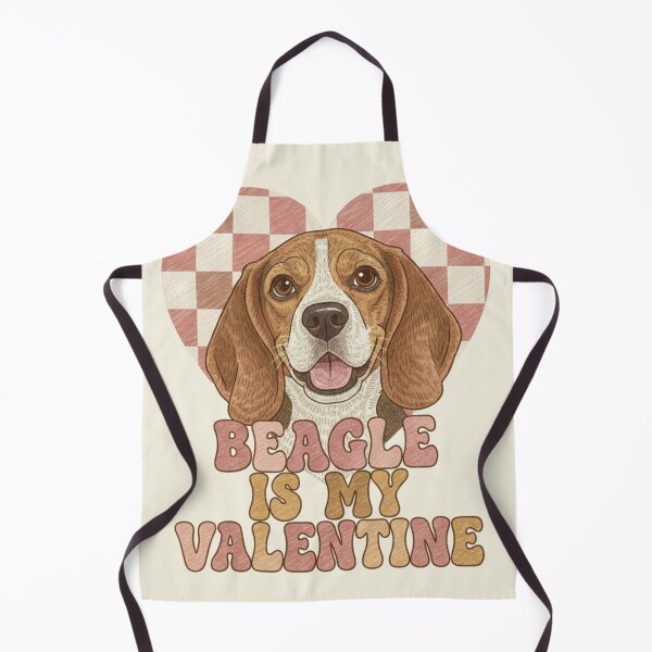 Item preview, Beagle Is My Valentine - Handcrafted Style Retro Dog Art designed and sold by Nordic Echo.