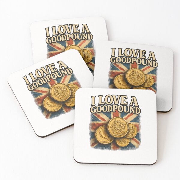 Item preview, I Love a Good Pound – British Coin and Flag Gag designed and sold by Places On Earth.