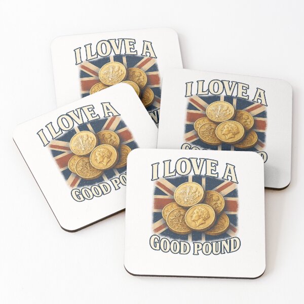 Item preview, I Love a Good Pound – Union Jack and British Money Joke designed and sold by Places On Earth.
