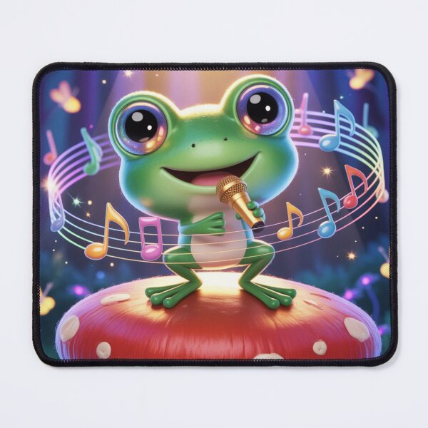 Item preview, Cute Singing Frog with Microphone designed and sold by CuteAnimalAura.