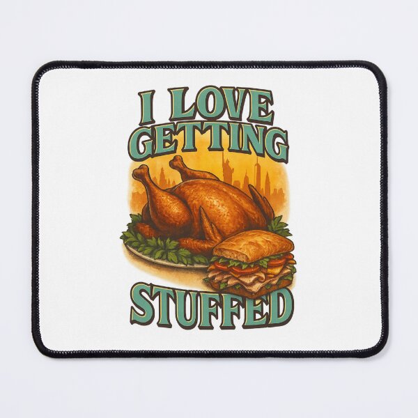 Item preview, I Love Getting Stuffed – Roast Dinner and City Backdrop Gag designed and sold by Places On Earth.