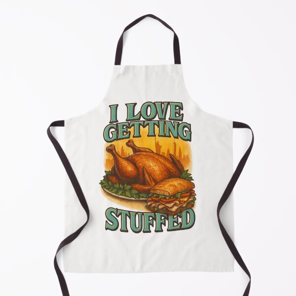 Item preview, I Love Getting Stuffed – Roast Dinner and City Backdrop Gag designed and sold by Places On Earth.