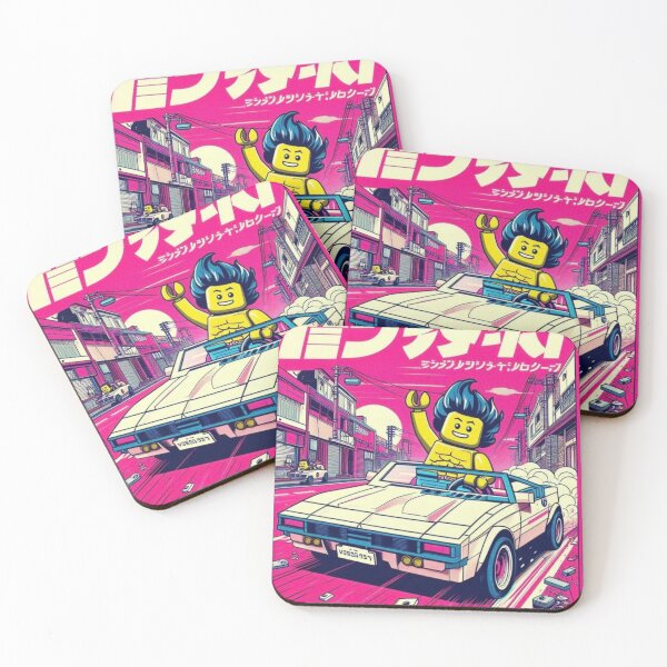 Item preview, "Brick Drift: Turbo Torsos & Sunset Syntax in LEGO City Yoma" designed and sold by Print Fiction.