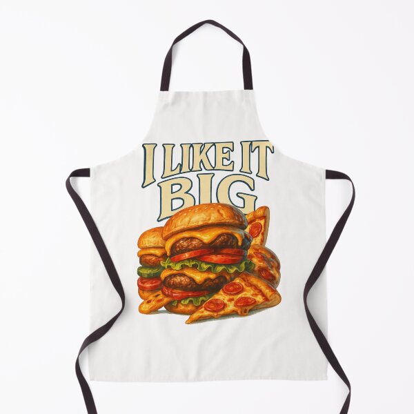 Item preview, I Like It Big – Giant Burger and Pizza Food Joke designed and sold by Places On Earth.