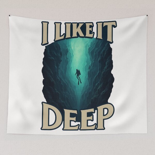 Item preview, I Like It Deep – Ocean Trench Diver Pun designed and sold by Places On Earth.