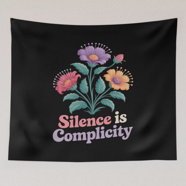 Item preview, Silence Is Complicity Subtle Flower Shirt Political Activism designed and sold by Voidbinder.