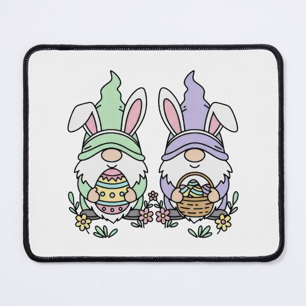 Item preview, Easter Gnomes with Bunny Ears and Colorful Spring Eggs Art designed and sold by SplashTastic.
