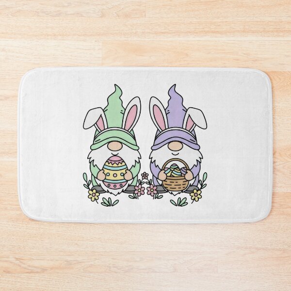 Item preview, Easter Gnomes with Bunny Ears and Colorful Spring Eggs Art designed and sold by SplashTastic.