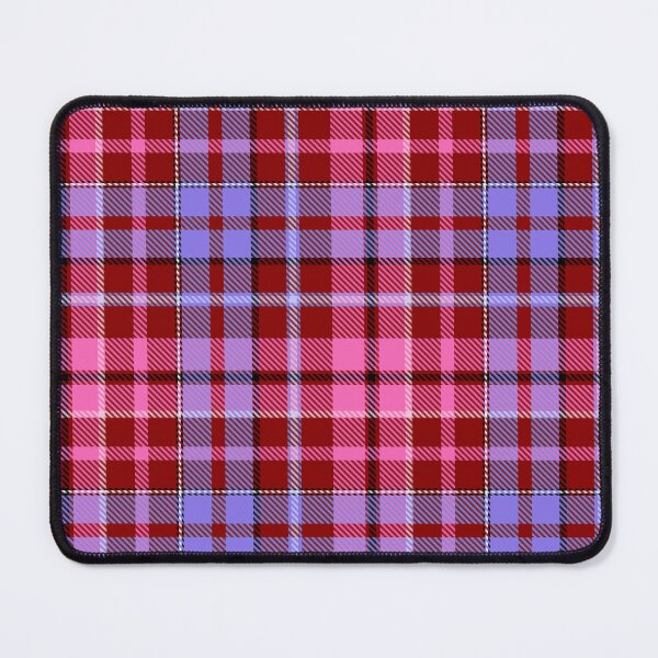 Item preview, Blue and Pink Tartan Plaid On Red Background designed and sold by PatternTitan.