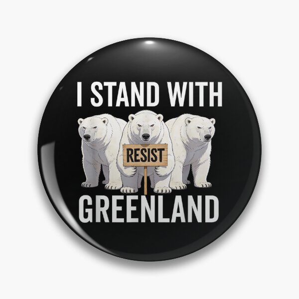 Item preview, I Stand with Greenland Protest Polar Bear Greenland Denmark designed and sold by Alluka Brand.